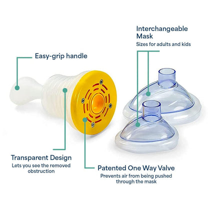 Anti-Choking Rescue Device for Adult and Child Non Invasive First Aid