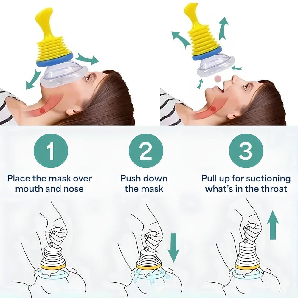 Anti-Choking Rescue Device for Adult and Child Non Invasive First Aid